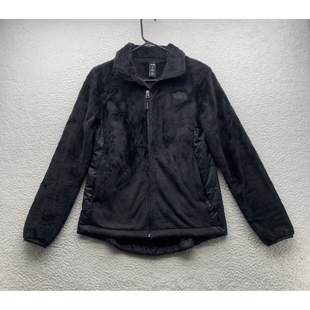 The North Face Osito Hybrid Jacket Womens Small S Black Faux Fur Soft Fuzzy Cute
